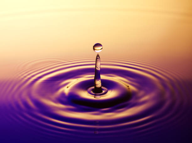 istock Water Drop in Gold and Purple 182196194