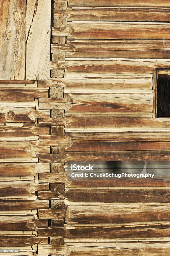 Log Cabin Barn Plank Fassade - Lizenzfrei Balkengerüst Stock-Foto