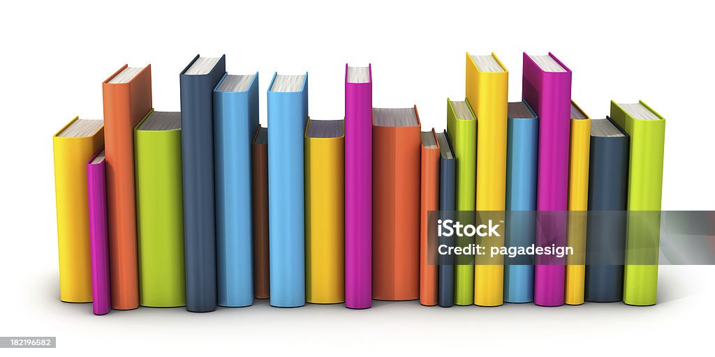 Reihe von bunten Bücher - Lizenzfrei Buch Stock-Foto