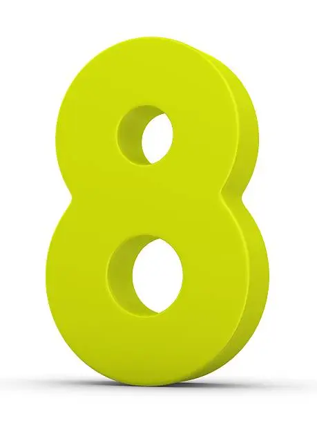 Photo of green number 8