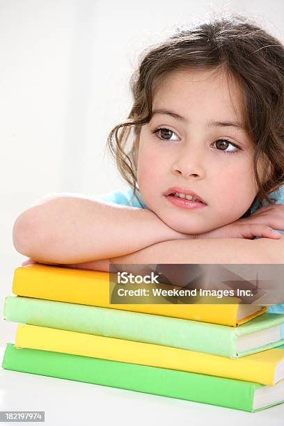 Girl With Books Stock Photo - Download Image Now - 6-7 Years, Argentinian Ethnicity, Asian and Indian Ethnicities