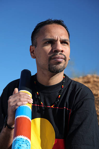 Aboriginal Man stock photo