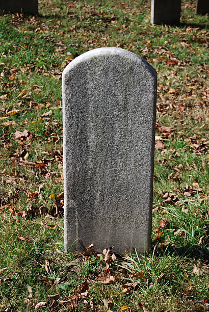 istock Tall Narrow Blank Tombstone 182198210