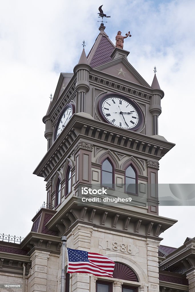 Bosque Condado de Texas Courthouse Bell/Torre de Relógio - Royalty-free Arquitetura Foto de stock