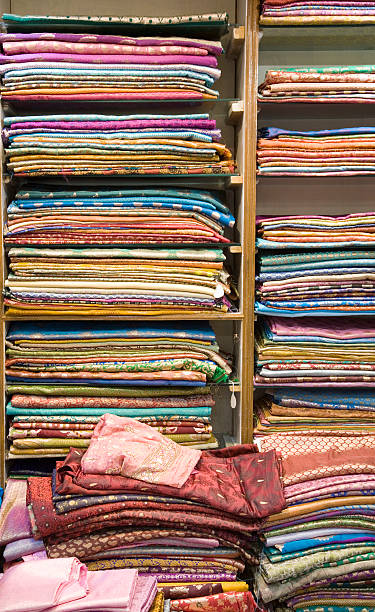 Fabric Display stock photo