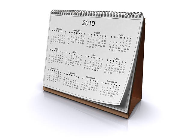 Desk Calendar - 2010 An image of a 2010 desk calendar isolated on a white background.Check out the other images in this series here... calendar february 2010 stock pictures, royalty-free photos & images
