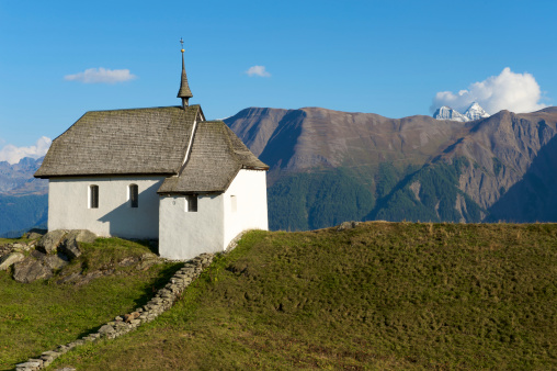 Beautiful chapel in the Swiss Alps (Bettmeralp)