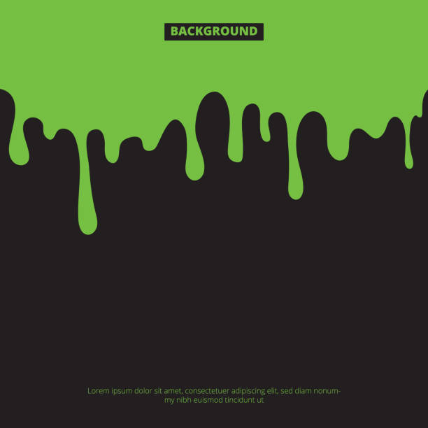Toxic background. Flowing liquid green toxic water. Vector template Toxic background. Flowing liquid green toxic water. Vector template of toxic liquid slime, green blob drop illustration slime monster stock illustrations