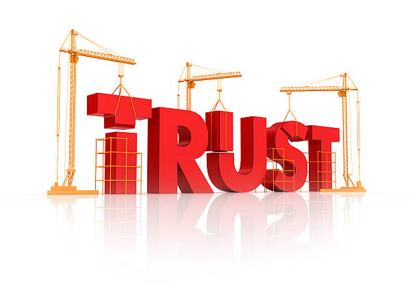 building trust relation stock photo