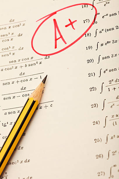 istock Excellent grades on exam of mathematics 182201795