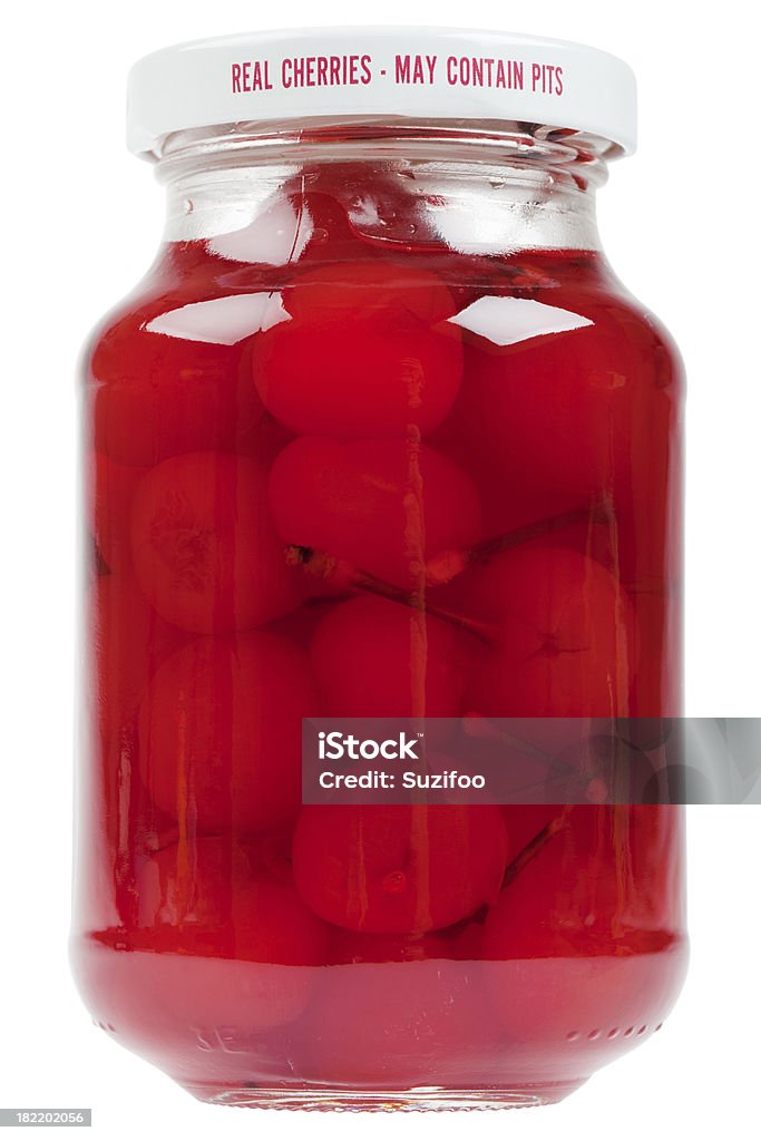 Pote de cerezas maraschino (XXXL - Foto de stock de Cereza Maraschino libre de derechos