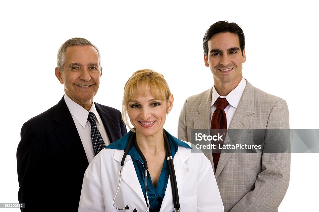 女医、2 つのビジネスマンの背景 - 3人のロイヤリティフリーストックフォト