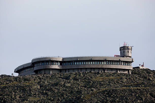 Mount Washington Summit Station stock photo
