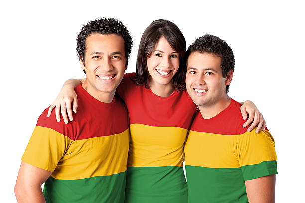 istock Friends making a Bolivian flag 182202375