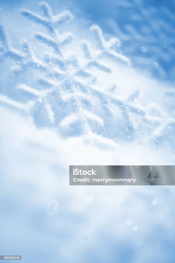 Blauer Schneeflocke Hintergrund - Lizenzfrei Abstrakt Stock-Foto