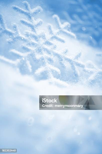 Blauer Schneeflocke Hintergrund Stockfoto und mehr Bilder von Abstrakt - Abstrakt, Beleuchtet, Bildhintergrund