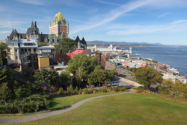 istock Old Quebec City and the Frontenac Castle 182202683