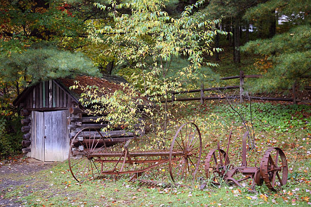 istock Rustic Log Cabin Building & Farm Equipment 182202787