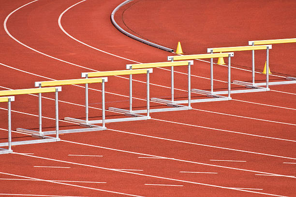 Hurdles stock photo