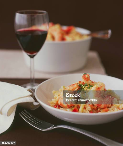 Foto de King De Camarão E Risoto De Ervadoce e mais fotos de stock de Risoto - Risoto, Funcho, Almoço