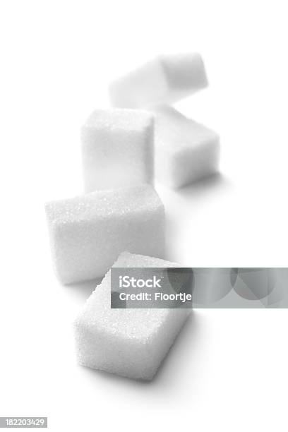 성분 설탕 큐브 각설탕에 대한 스톡 사진 및 기타 이미지 - 각설탕, 흰색 배경, 설탕