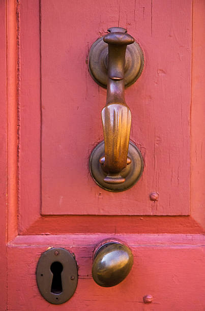 istock Antique Knocker, Doorknob, and Keyhole 182203626