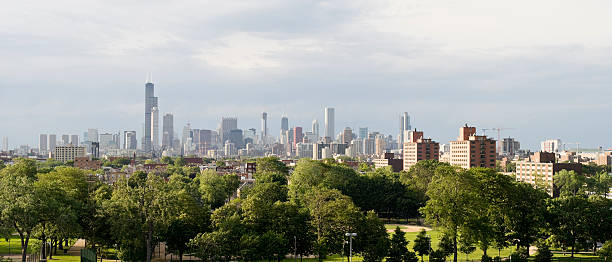 istock Aerial Panoramic View of Chicago (XXL) 182203931