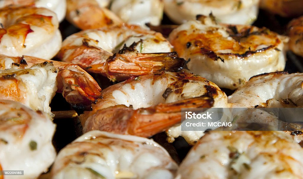 Langostinos - Foto de stock de Barbacoa - Comida libre de derechos