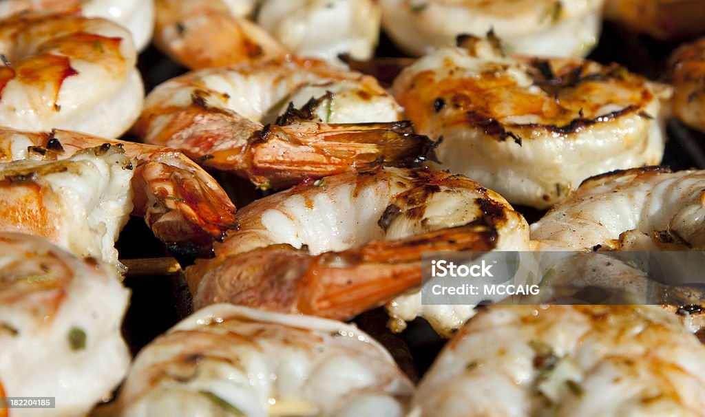 jumbo shrimp - Zbiór zdjęć royalty-free (Barbecue)