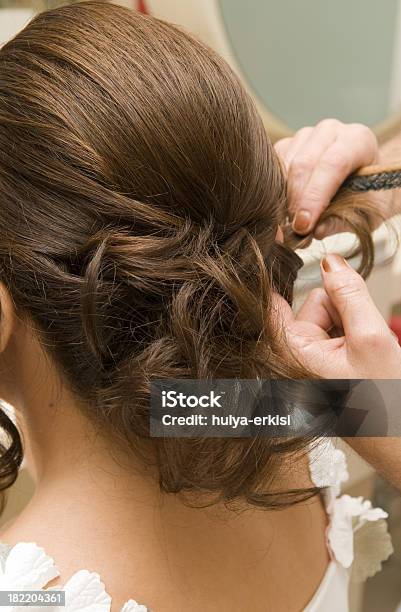 Brial Hair Style At Salon Stock Photo - Download Image Now - Activity, Beautiful People, Beauty