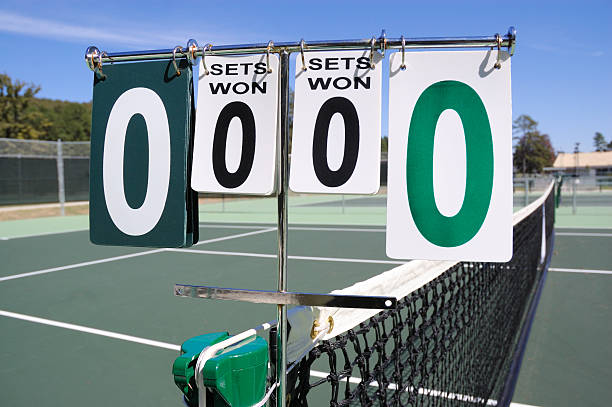 Tennis Score Cards stock photo