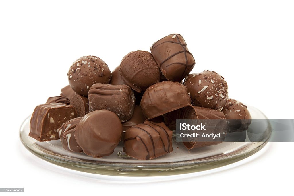 Chocolate Sweet Chocolates studio isolated on white Chocolate Stock Photo