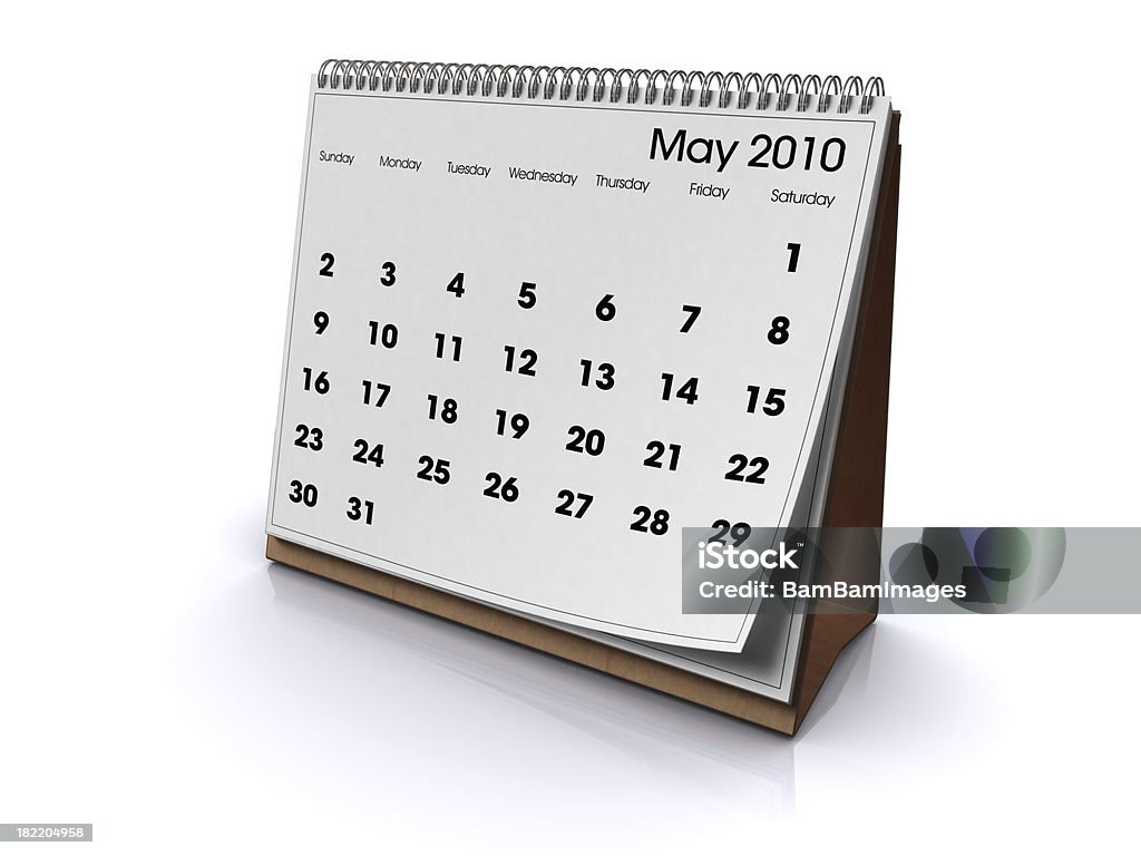 Calendário de mesa, Maio de 2010 - Royalty-free Arame Foto de stock