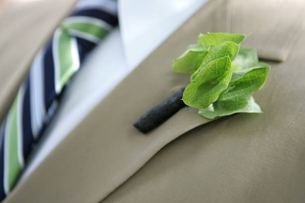 Green boutonniere