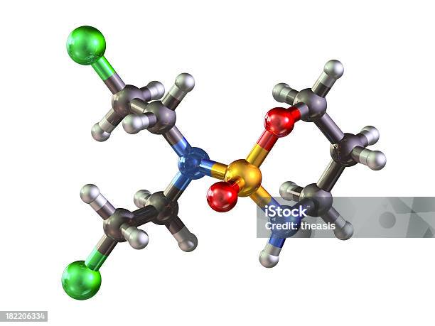 Photo libre de droit de Un Ballon Et Bâton Modèle De Cyclophosphamide banque d'images et plus d'images libres de droit de Atome - Atome, Cancer, Cancer des poumons