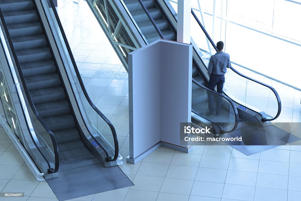 Businessman Walking Up Stairs Abstract Stock Photo