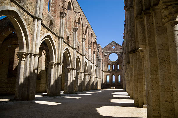 Interior (without roof) of the famous Abbazia of San GalganoLightbox