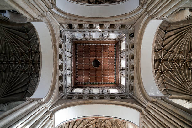norwich catedral de teto sobre crossing - fan vaulting - fotografias e filmes do acervo