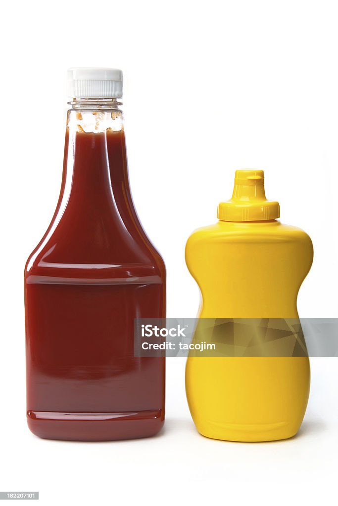 Gli oggetti isolati-Catsup e mostarda - Foto stock royalty-free di Ketchup