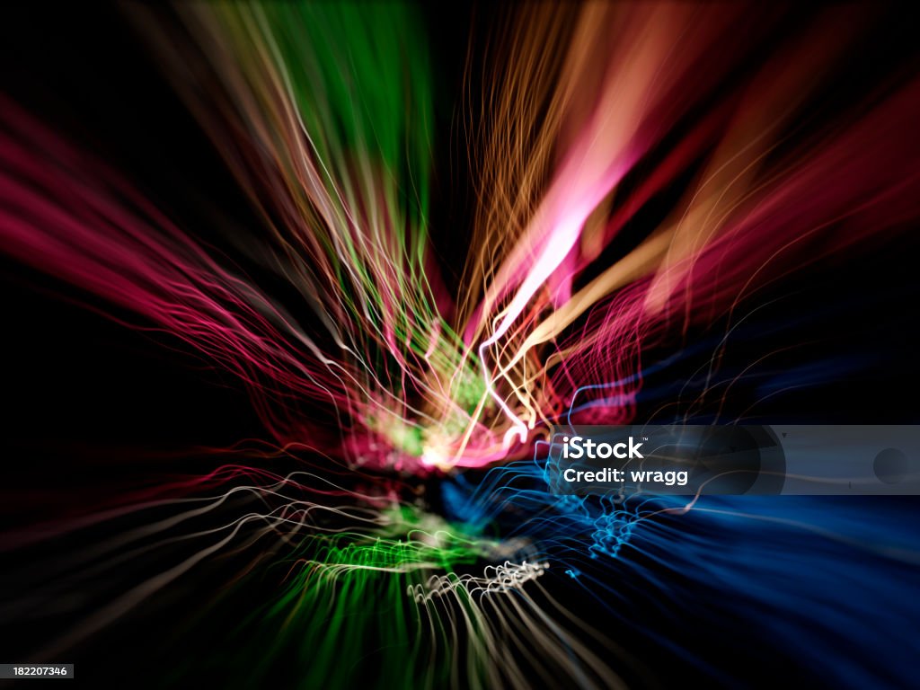 Welle von farbigen Lichtern - Lizenzfrei Abstrakt Stock-Foto