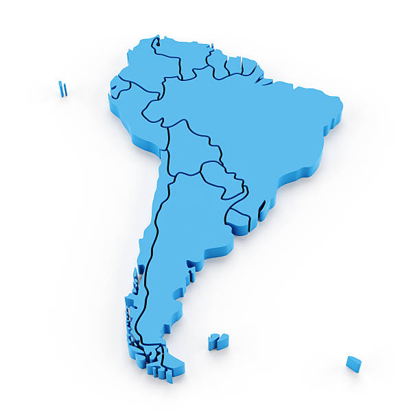 istock Detail south america map with national borders 182207550