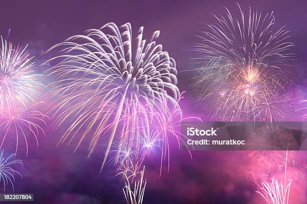 Fireworks Stock Photo - Download Image Now - Firework - Explosive Material, Firework Display, Purple