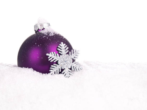 istock Purple Bauble in Snow 182208184