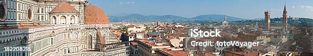 Florence Duomo Telhados E Torres Panorama De Cidade De Toscana Itália - Fotografias de stock e mais imagens de Antigo