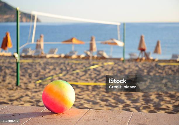 Volleyball Ready For Game Stock Photo - Download Image Now - Agricultural Field, Beach, Blue
