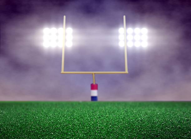 istock Empty Football Field and Spotlights 182208528