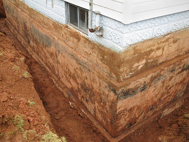 istock Basement repair, exposed foundation. 182208769