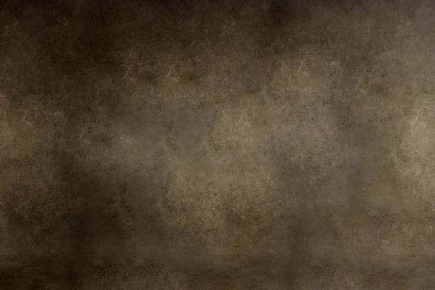 istock Ocher brown color, wrinkled/distressed grunge texture.  Art abstract texture background. Perfect background with space for text 1822088438