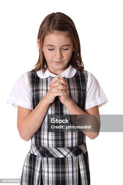 Student Modlić Się - zdjęcia stockowe i więcej obrazów Katolicyzm - Katolicyzm, 10-11 lat, Białe tło
