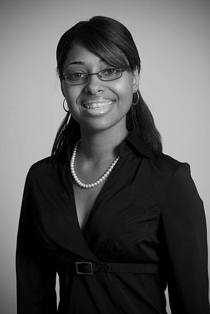 istock Black And White Portrait Attractive Woman 182208913